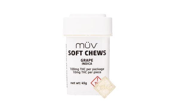 MÜV Grape Soft Chews Cannabis Edibles 100mg by MÜV Cannabis Infused Products