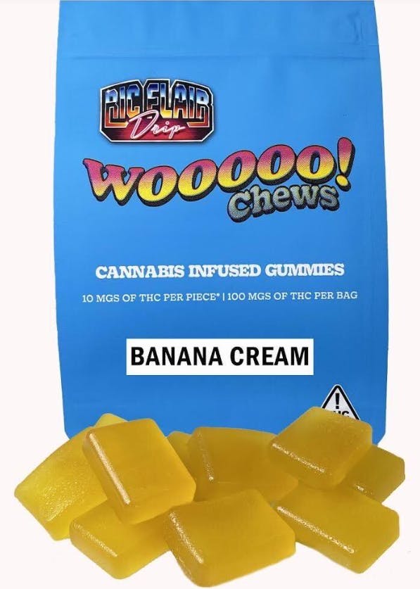 Ric Flair Woooo Chews - Banana Cream Gummies 100mg by Southern Sky Brands