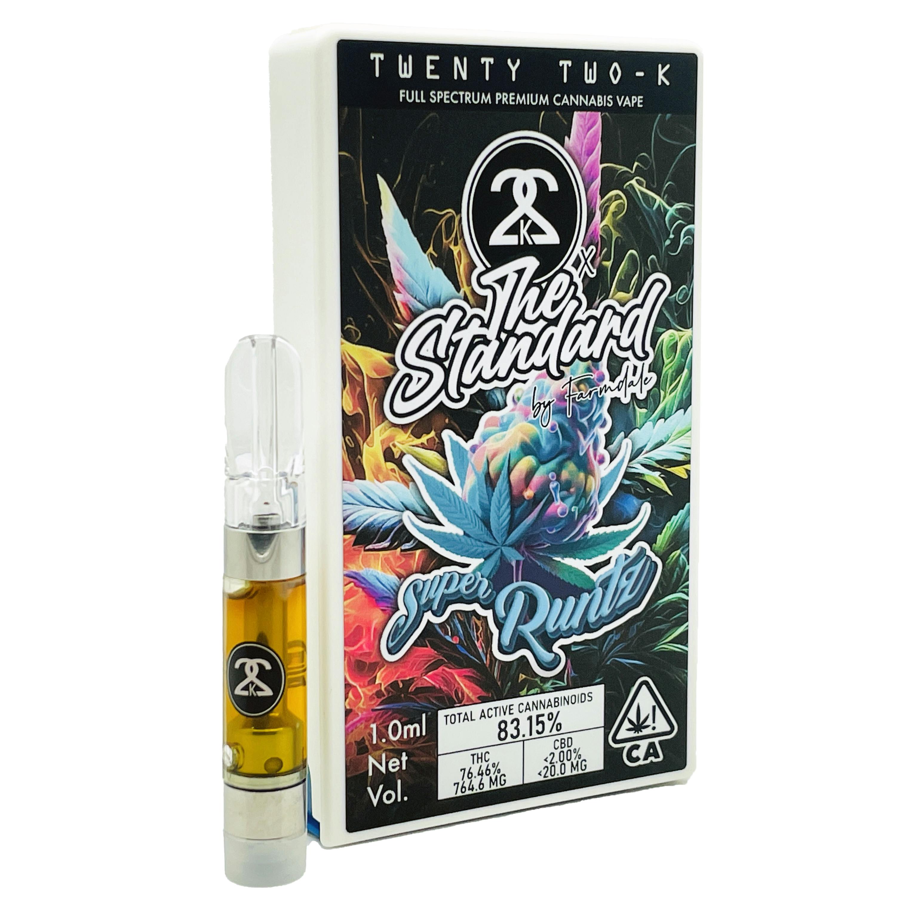 22K x The Standard by Farmdale - Super Runtz 1.0ml Cartridge - Twenty ...