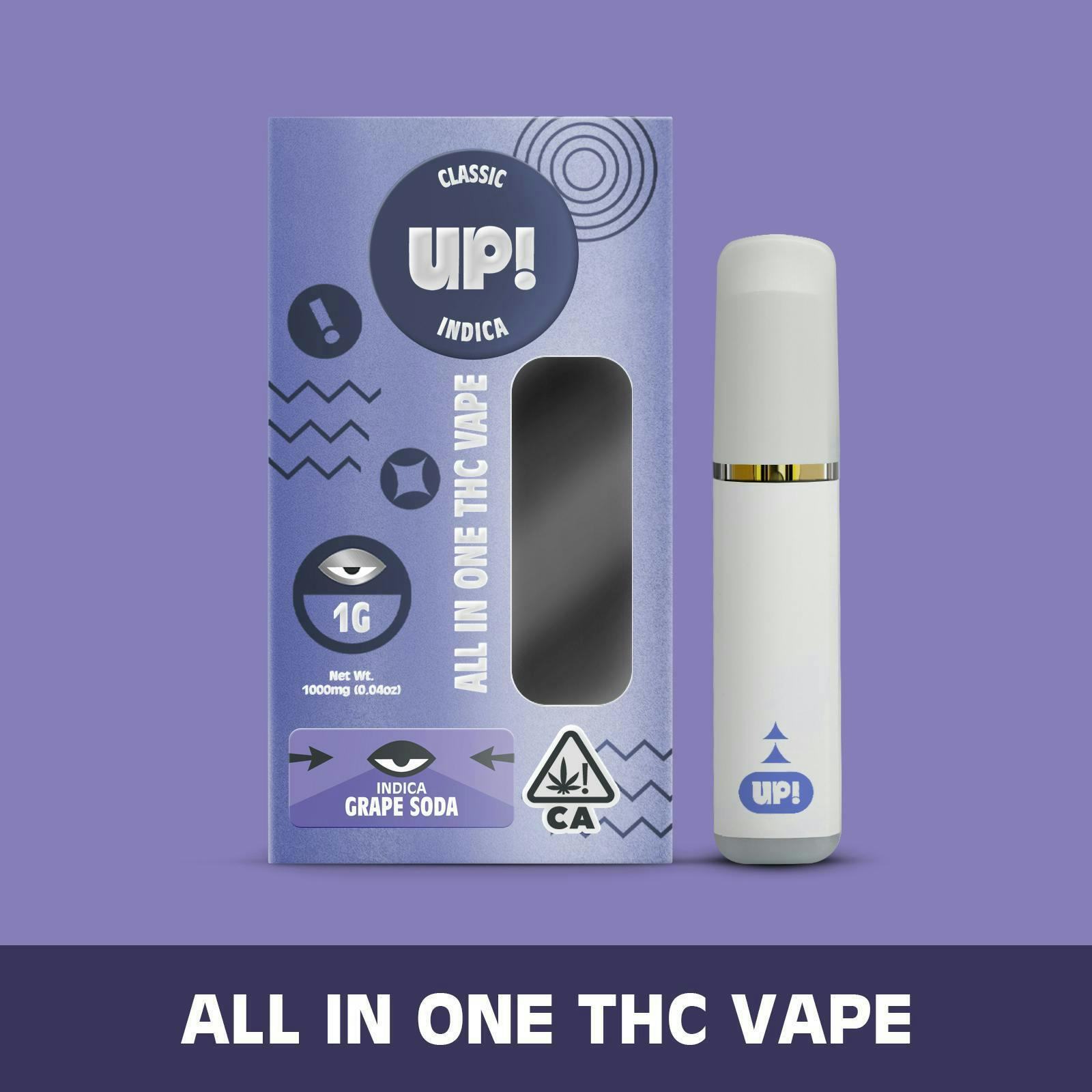 up disposable vape Grape Soda (Indica) Classic All-In-One Vape 1g