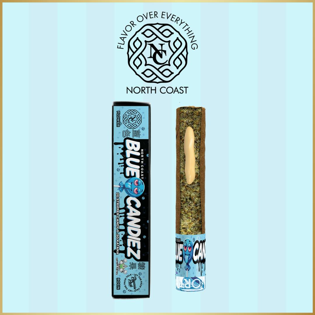 North Coast Blue Candiez Hemp Paper Donut 2.5g by North Coast