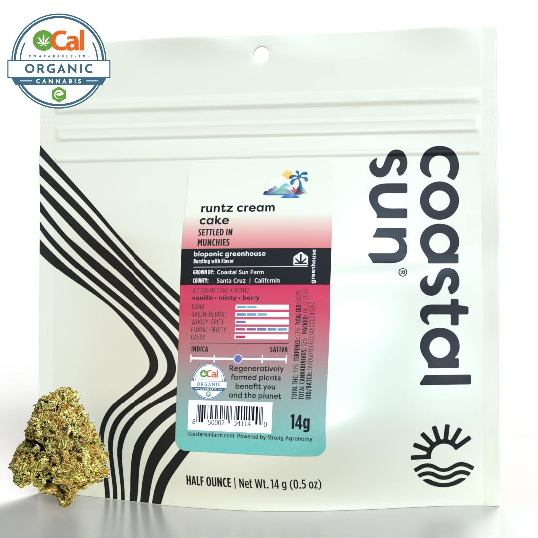 Runtz Cream Cake Greenhouse Flower 14g - Coastal Sun