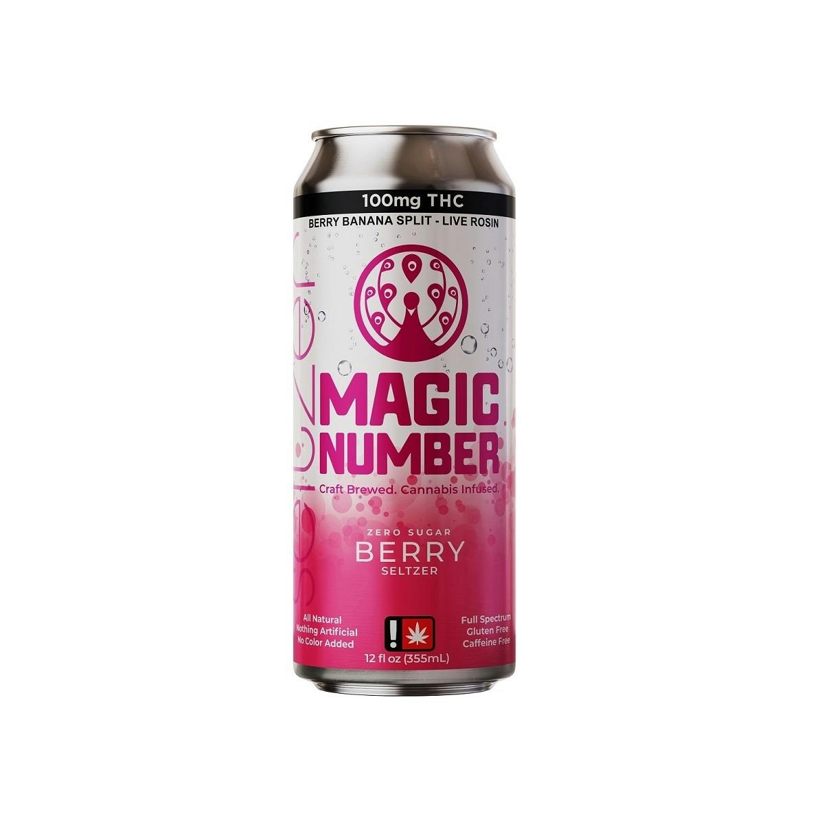 Berry Seltzer 100mg THC by Magic Number