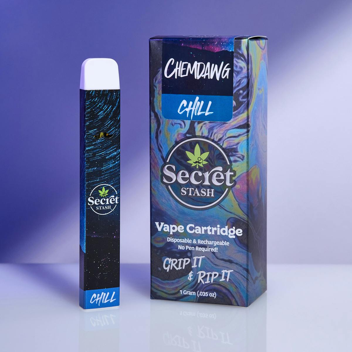 Secret Stash Disposable Cart (NEW) Chill Chemdawg 1g Secret Stash
