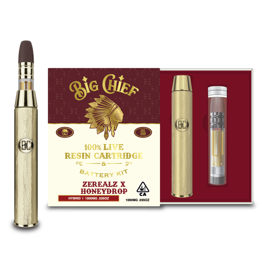 ZEREALZ X HONEYDROP - 100% Live Resin 1G Cartridge & Battery Kit
