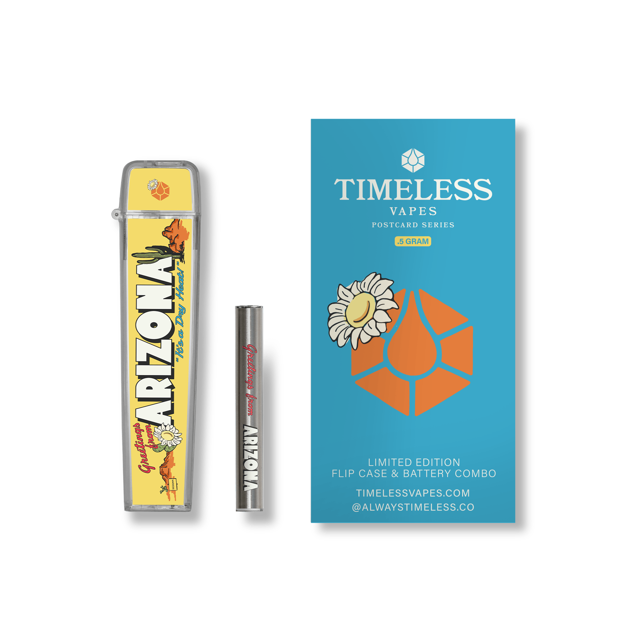 Greetings From Arizona Flip Case & Battery Combo (500mg) - Timeless Vapes