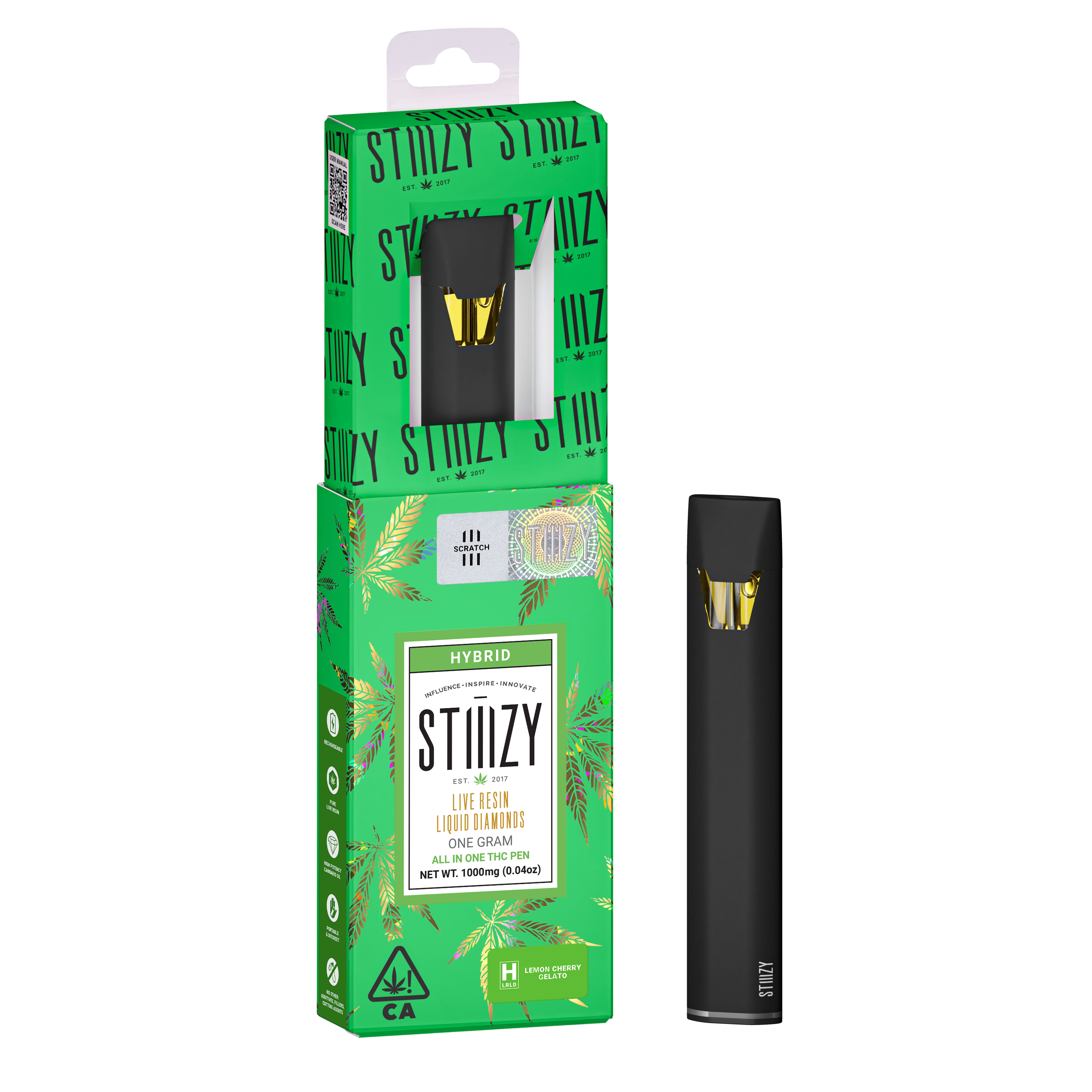 Vape - LEMON CHERRY GELATO 1G LQD All-In-One - STIIIZY