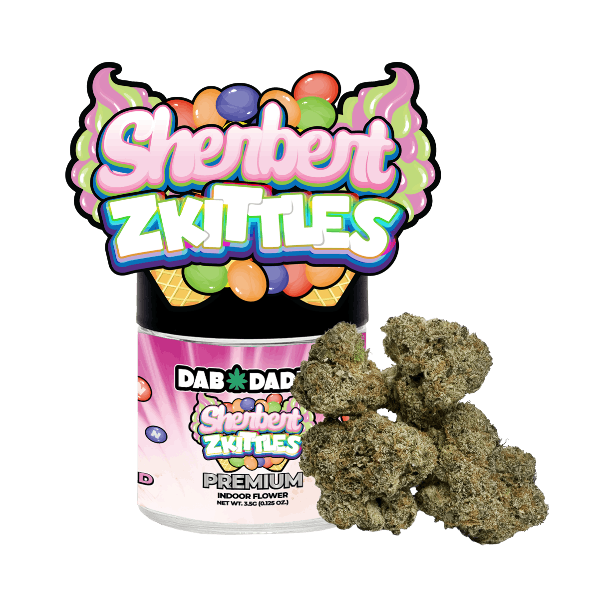 Sherbert Zkittles Flower Dab Daddy® 3.5g - Dab Daddy