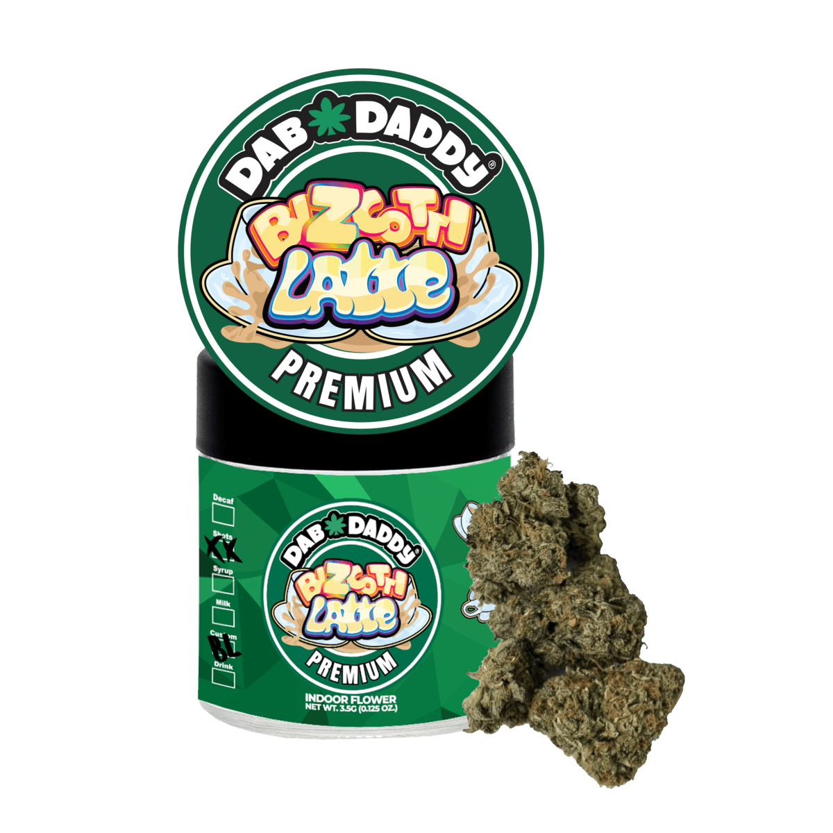 Bizcotti Latte Flower Dab Daddy® 3.5g Premium Indoor Flower - Dab