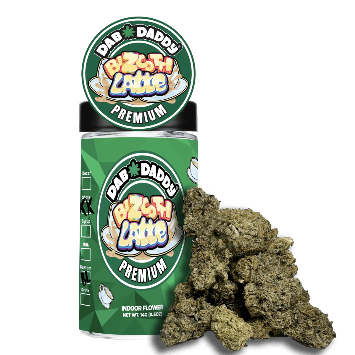 Bizcotti Latte Flower Dab Daddy® 14g Premium Indoor Flower