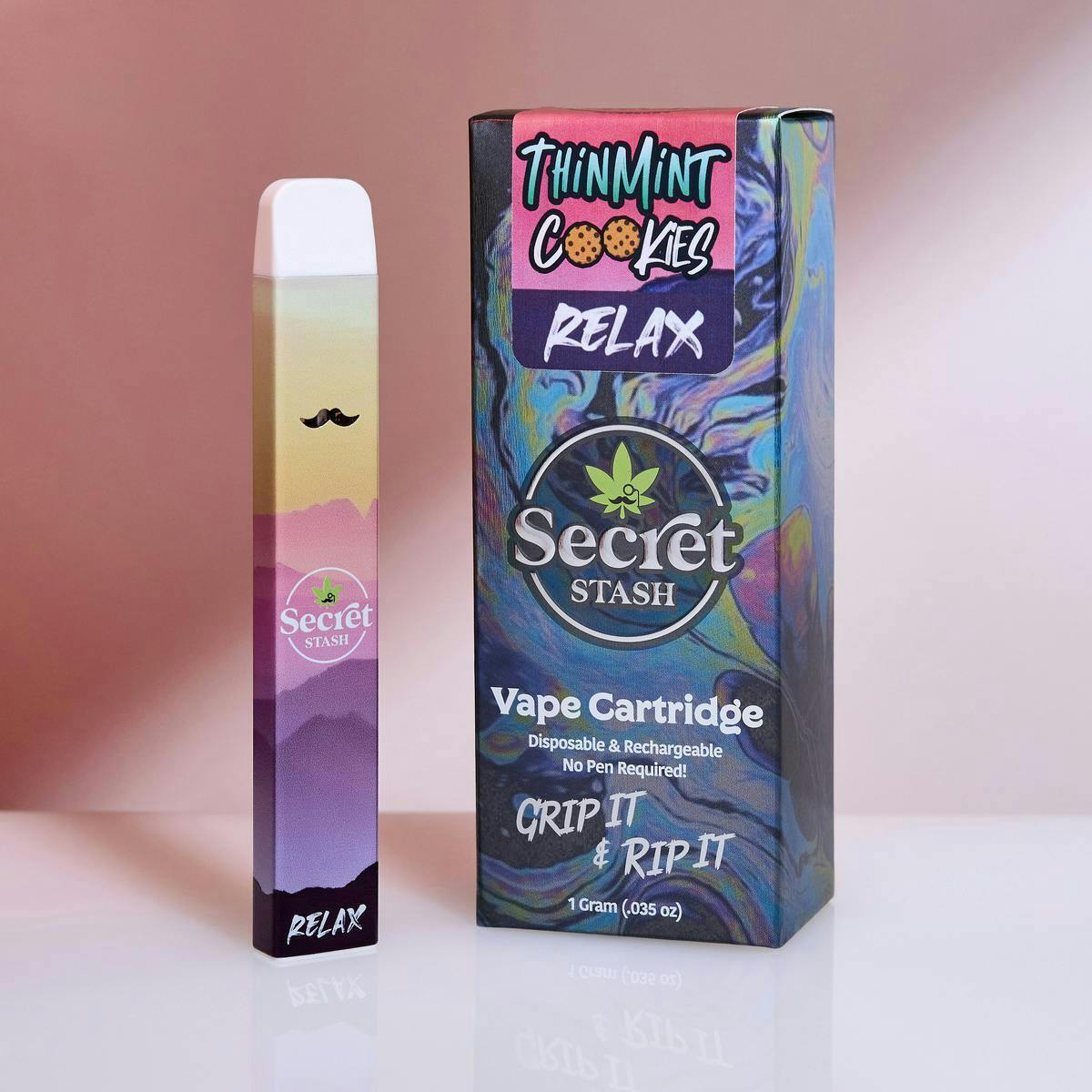 Secret Stash | Disposable Cart | Relax | Thin Mint Cookies | 1g - Secret  Stash