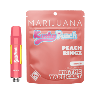 Kushy Punch - Kushy Punch 1G 510 Vape Cart Peach Ringz