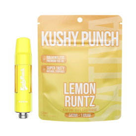 1G Kushy Punch 510 Vape Cart - Lemon Runtz