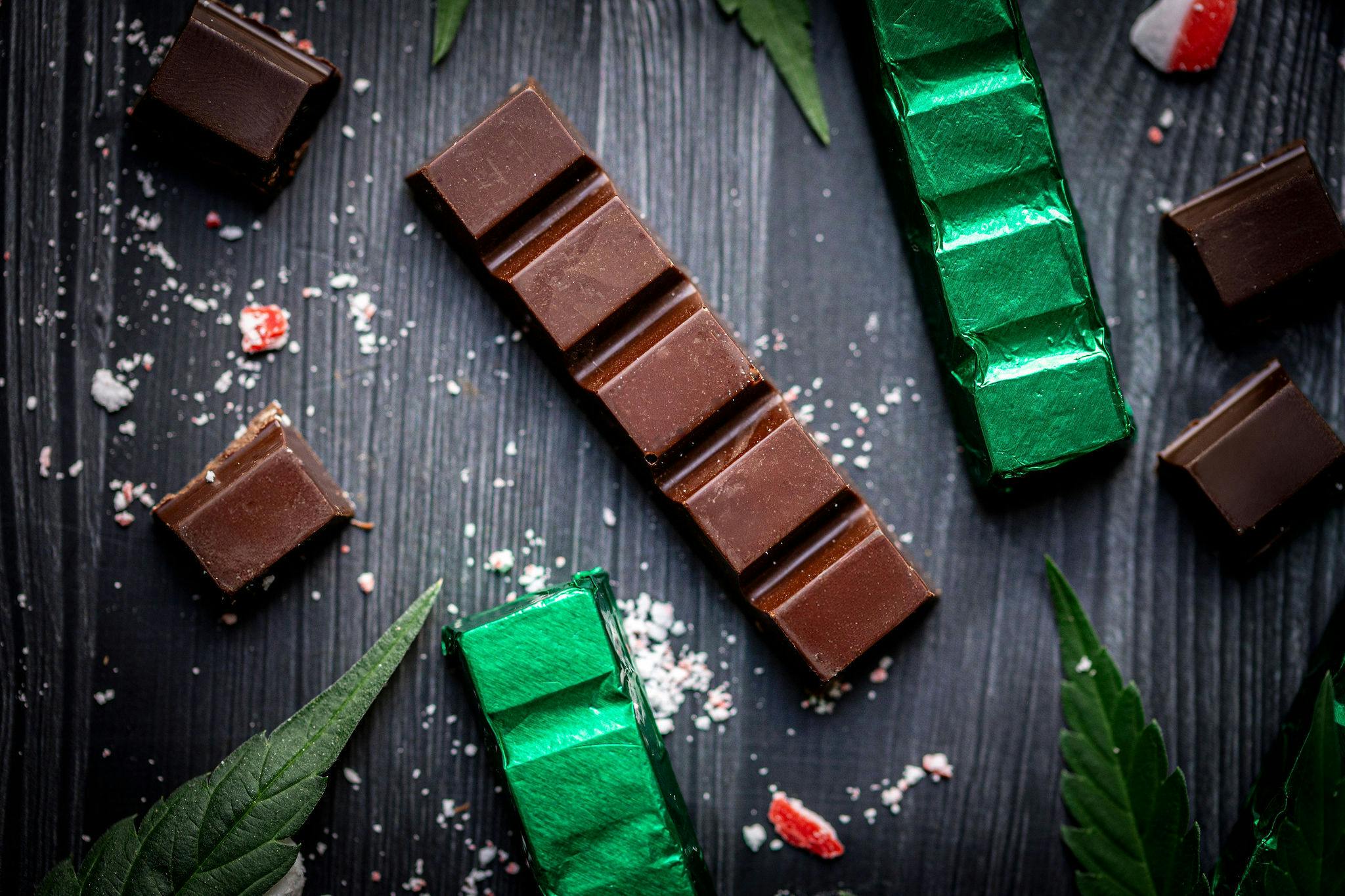 Dark Chocolate Peppermint Mini-Bars at True 802 Cannabis