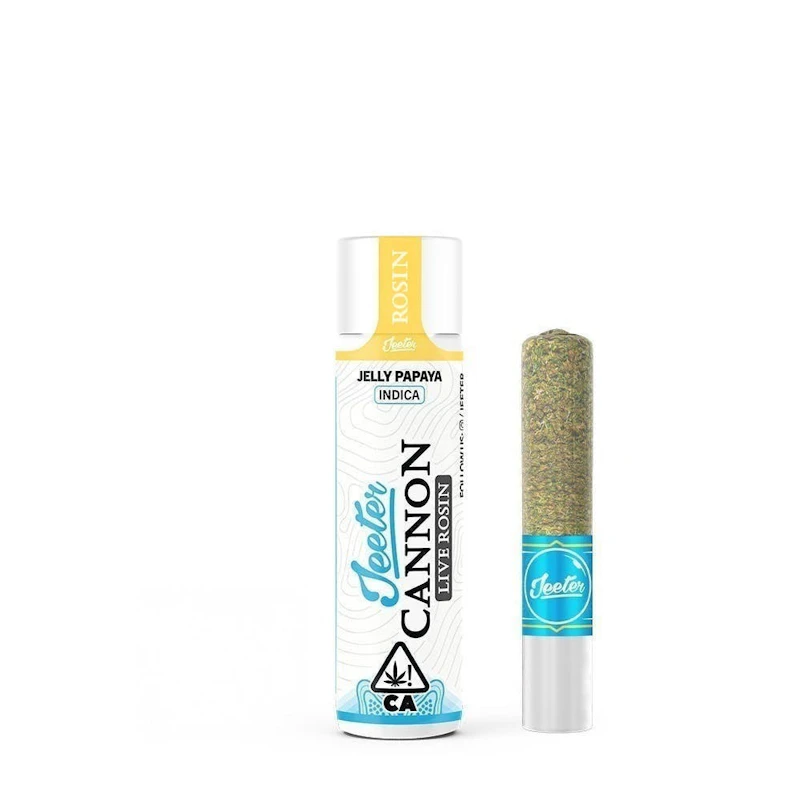 Jeeter Jelly Papaya · Live Rosin Cannon · Infused Joint · 1.3g, Infused Pre-Rolls