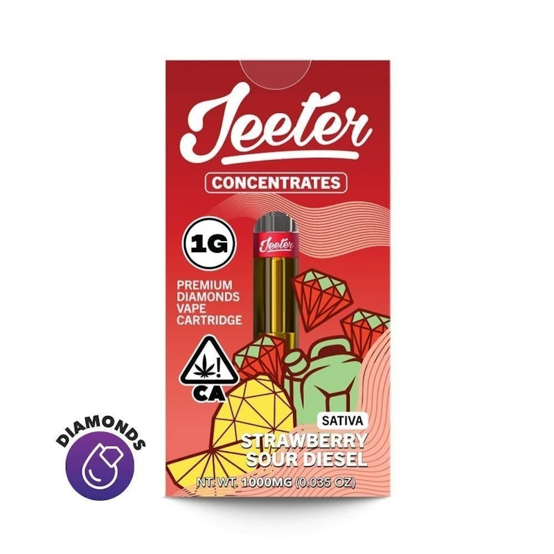Jeeter Strawberry Sour Diesel · Premium Diamonds Cartridge · 1g, Cartridges