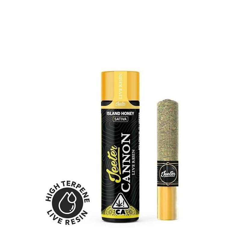 Jeeter Island Honey · Live Resin Cannon · Infused Joint · 1.3g, Infused Pre-Rolls