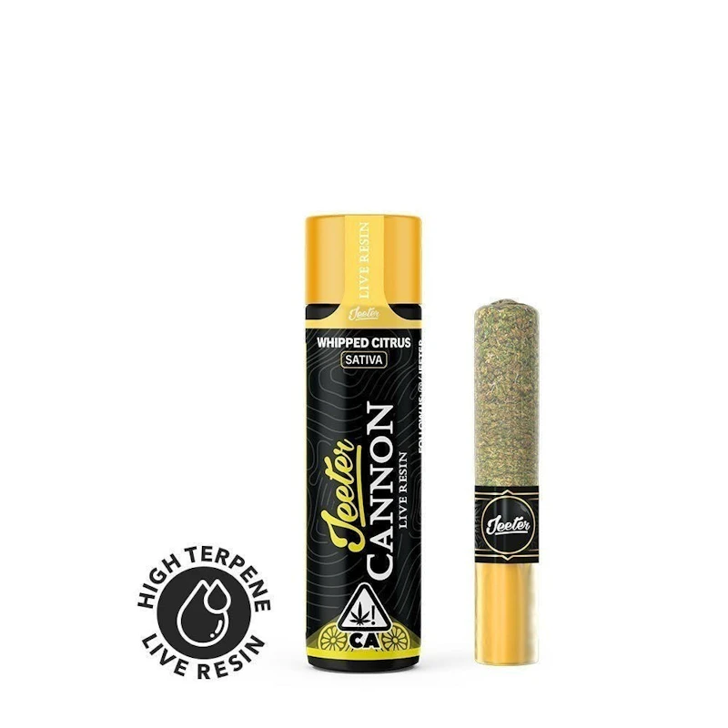 Jeeter Whipped Citrus · Live Resin Cannon · Infused Joint · 1.3g, Infused Pre-Rolls