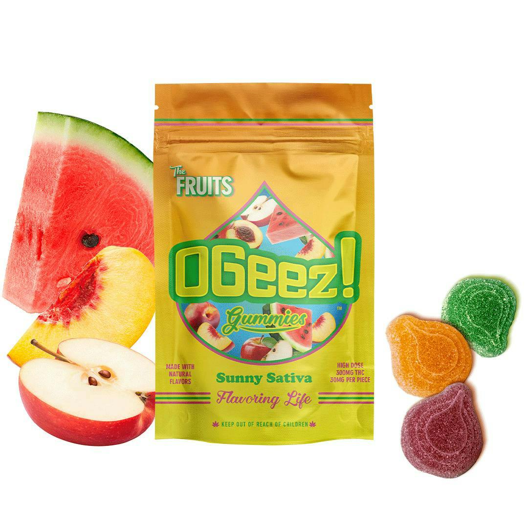 OGeez! | The Fruits Gummies | 300mg | 10ct | 30mg/ea by Ogeez!