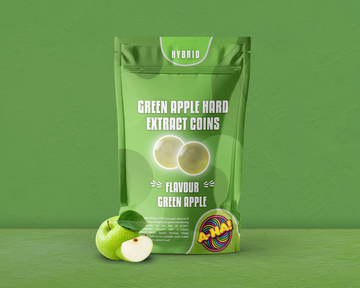 Green Apple Hard Extract Coins - A-Ha