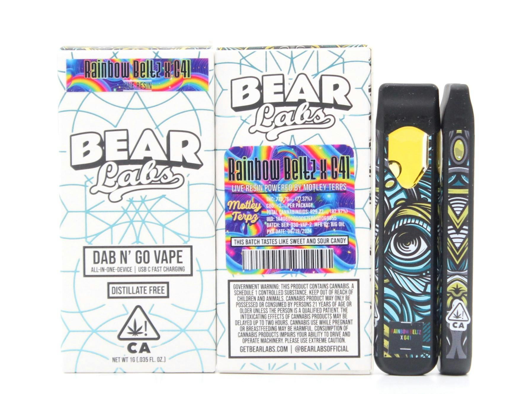High 90s : Rainbow Belts 1g All-In-One Vape - HIGH 90s