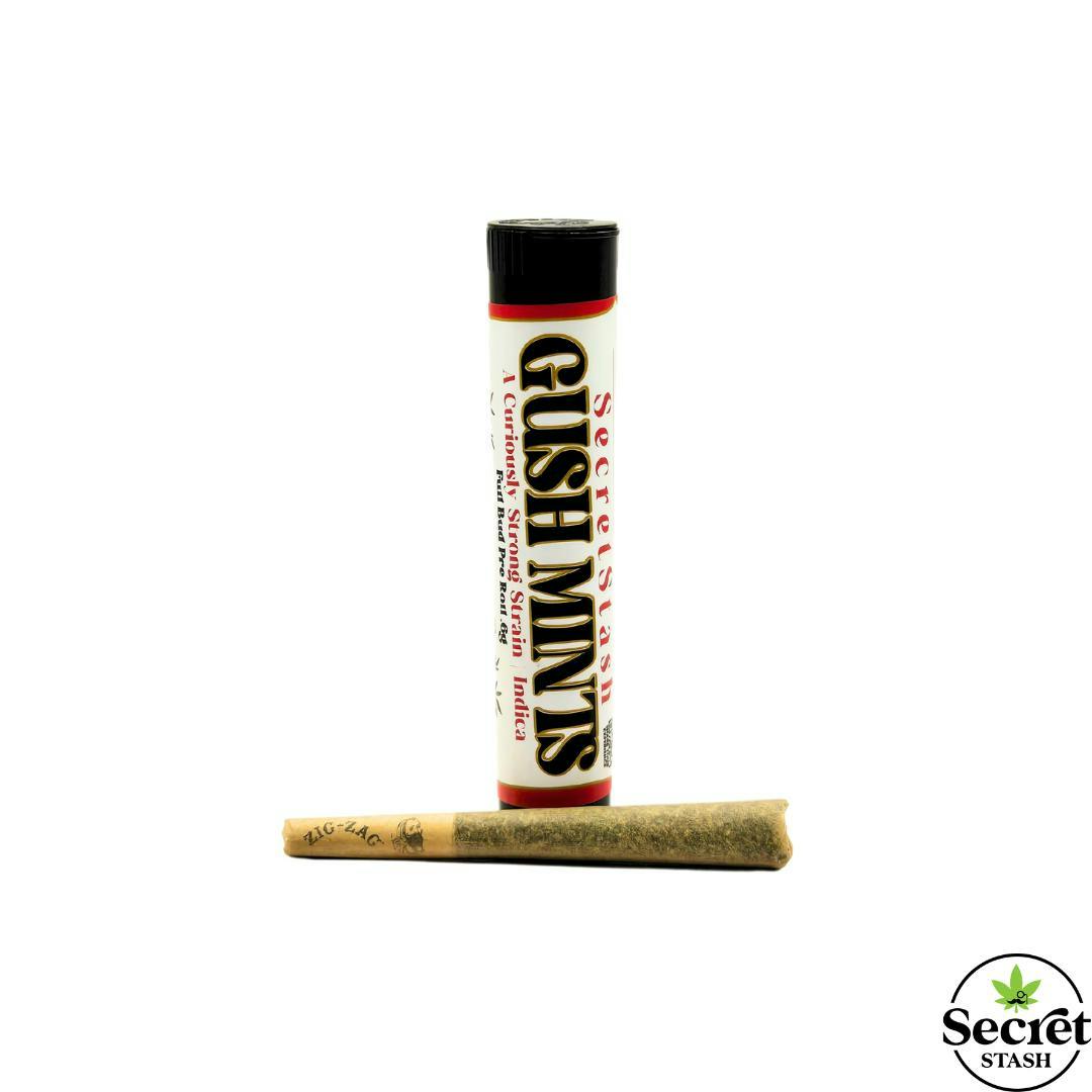 Secret Stash | Full Bud Pre Roll | Gush Mintz | .5g at Norumbega Provisions (medical/appointment only)