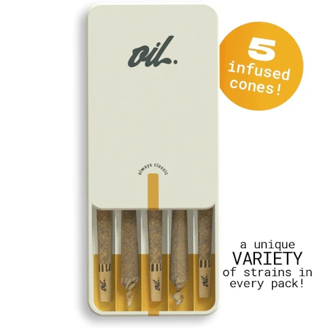 VARIETY 5-PACK - Infused Cones (5X - 0.75g) - by Oil® — infused joints listed on the Herbs 4 You menu
