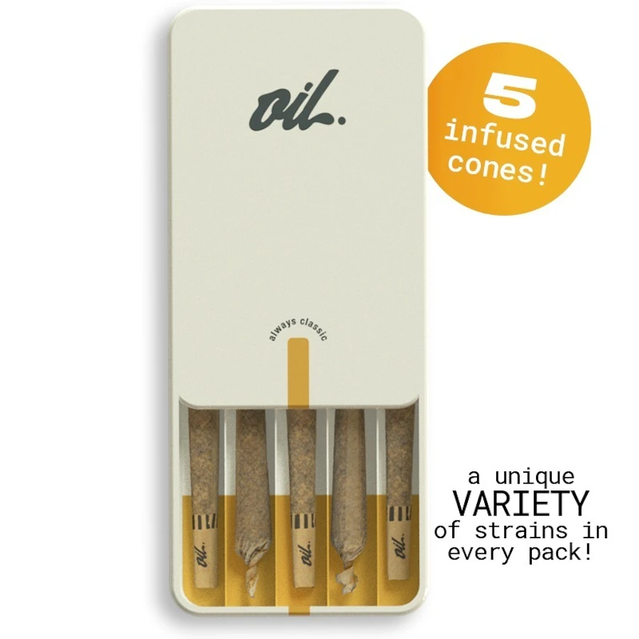 VARIETY 5-PACK - Infused Cones (5X - 0.75g) - by Oil® — infused joints listed on the Herbs 4 You menu