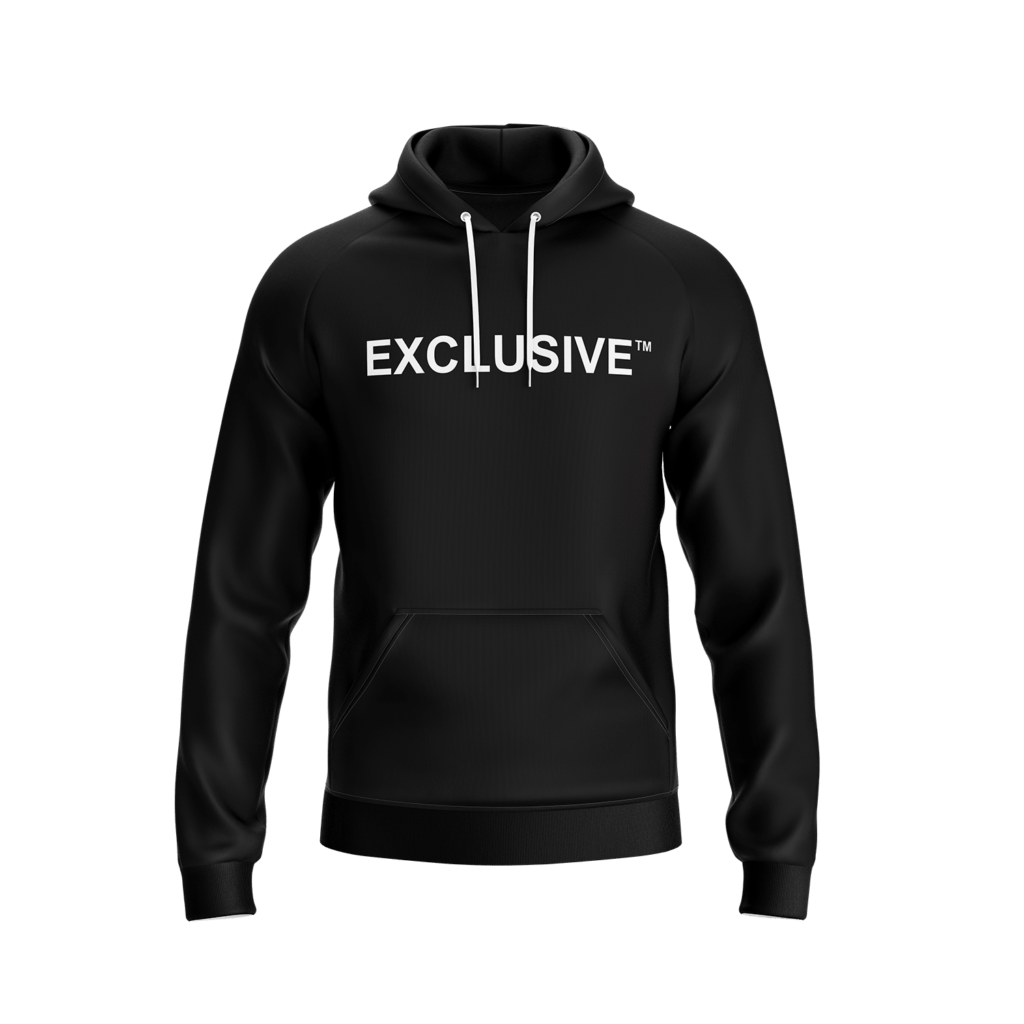 Exclusive White Logo | Black Hoodie