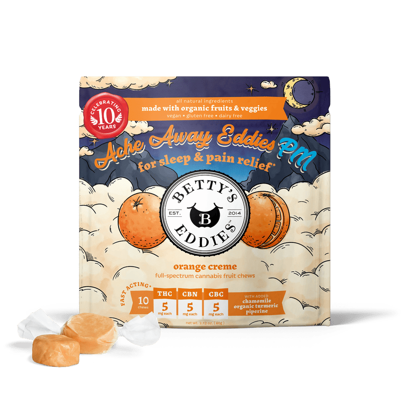 Ache Away Eddies PM Orange Creme [10pk] Fruit Chews - MA