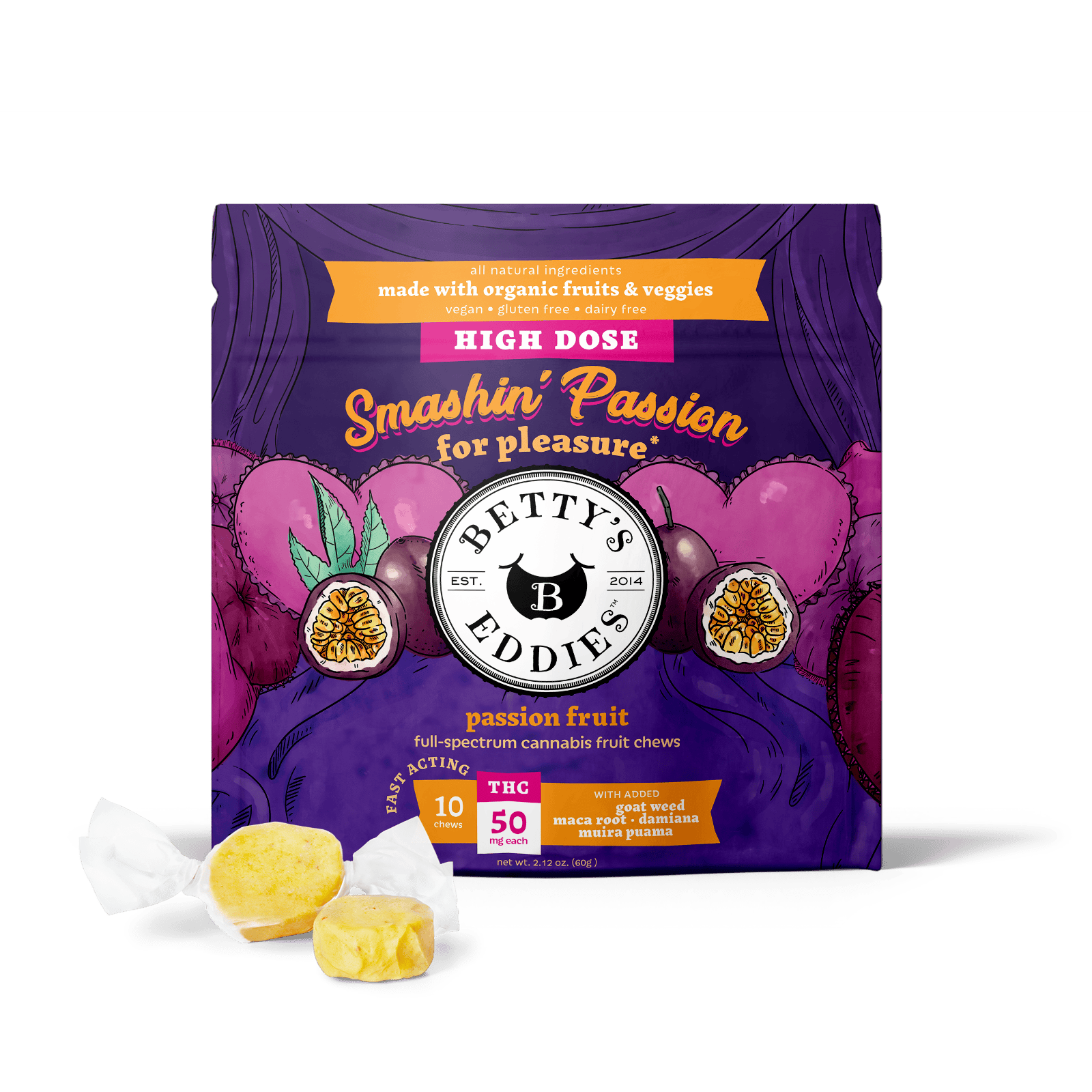 Smashin' Passion Passionfruit [10pk] Aphrodisiac Fruit Chews - X