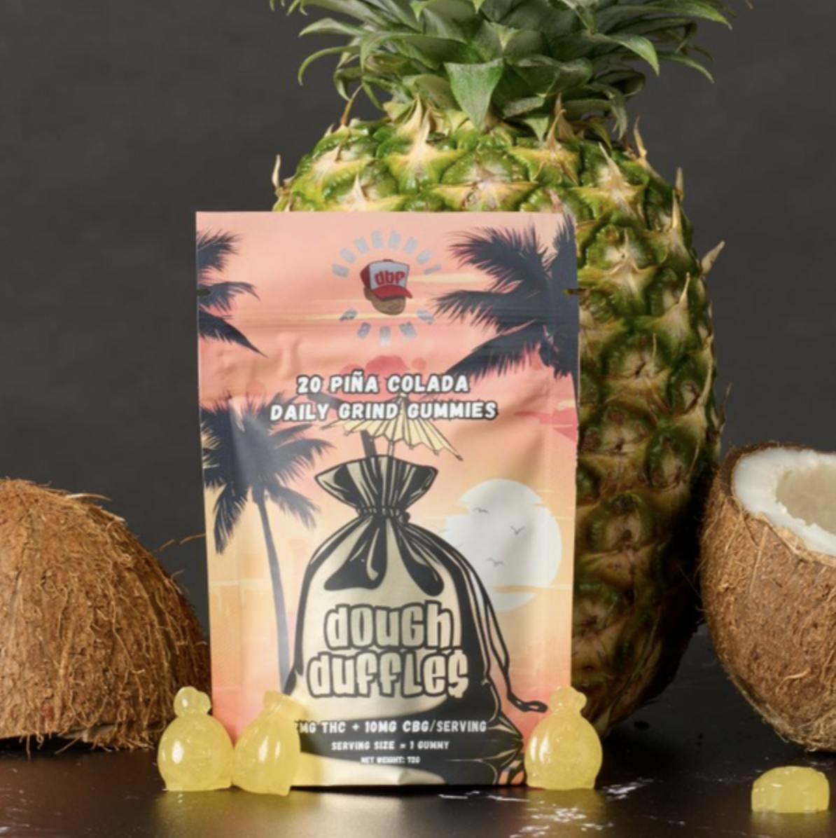 Doughboi Farms | Dough Duffles | Pina Colada Gummies |40mg|20 ct|2mg/ea