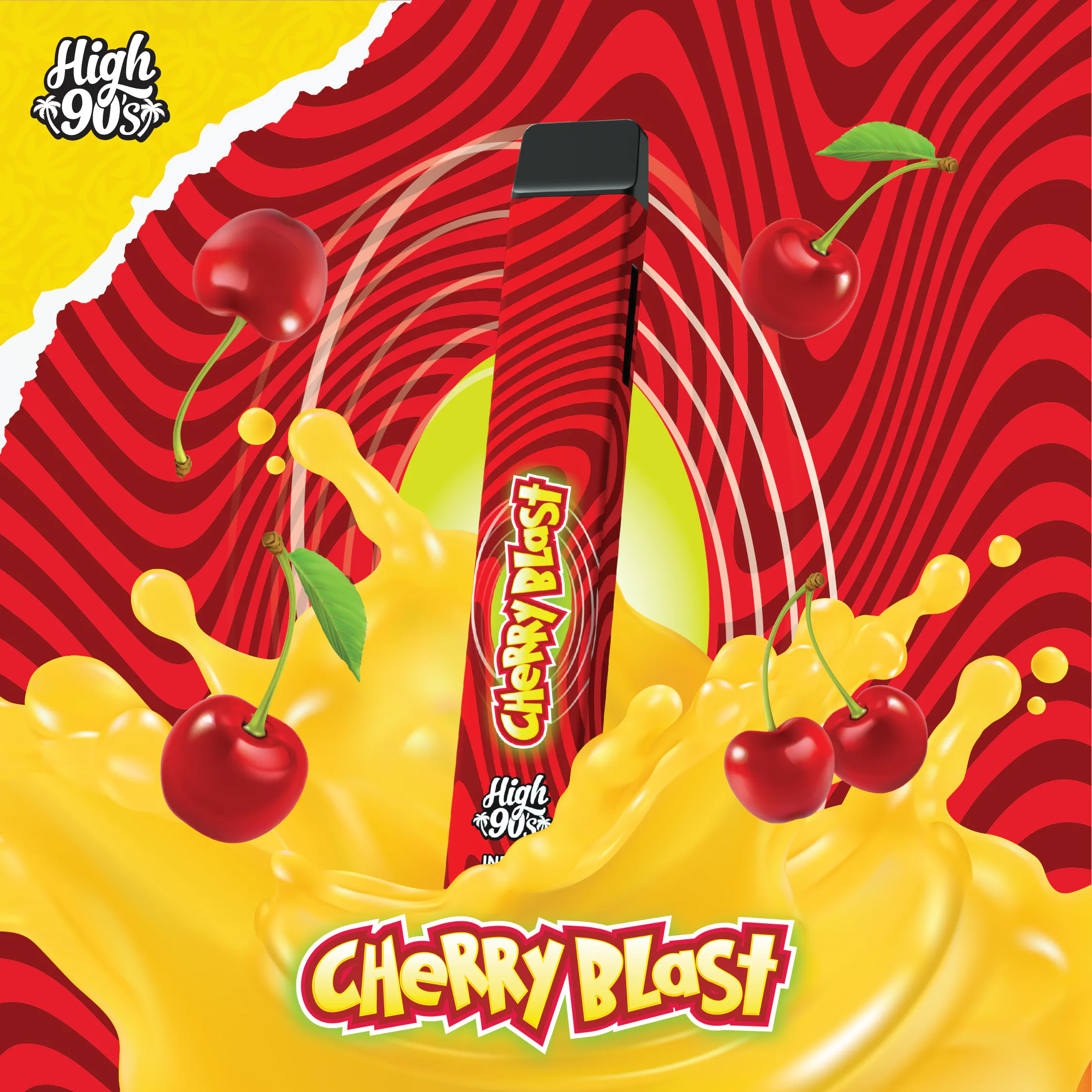 HIGH 90s - High 90s : Cherry Blast 1g All-In-One Vape Main Image