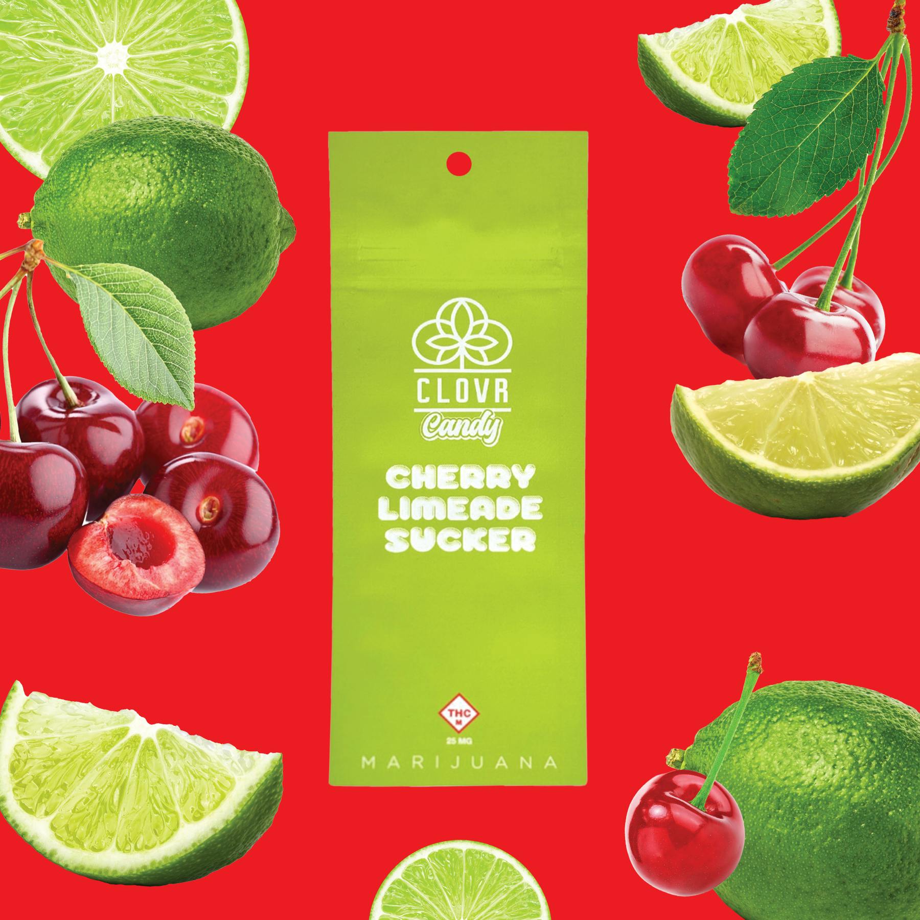 CLOVR Candy - Cherry Limeade Sucker 25mg