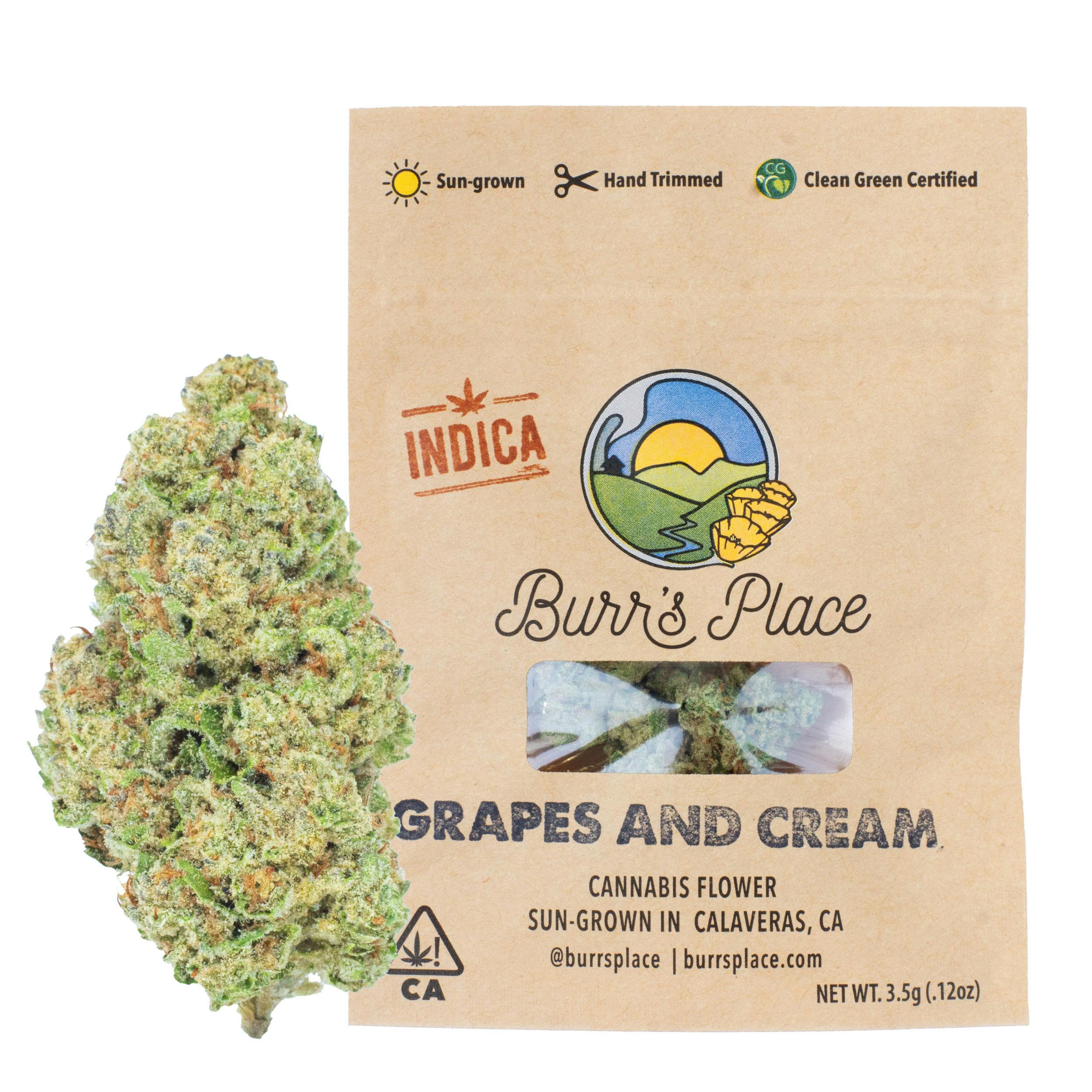 Burr's Place | Grapes and Cream - 3.5g Bag (Indica)