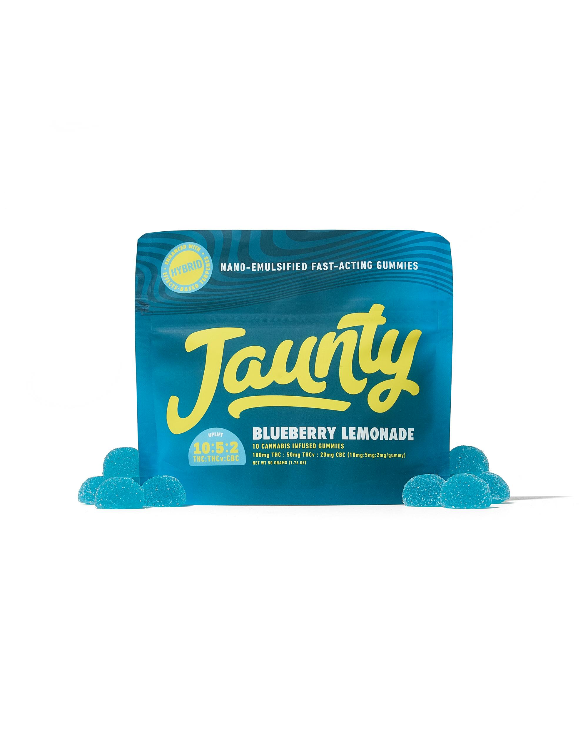 Blueberry Lemonade | 10:5:2 | THC:THCv:CBC | 100mg | 10pk by Jaunty