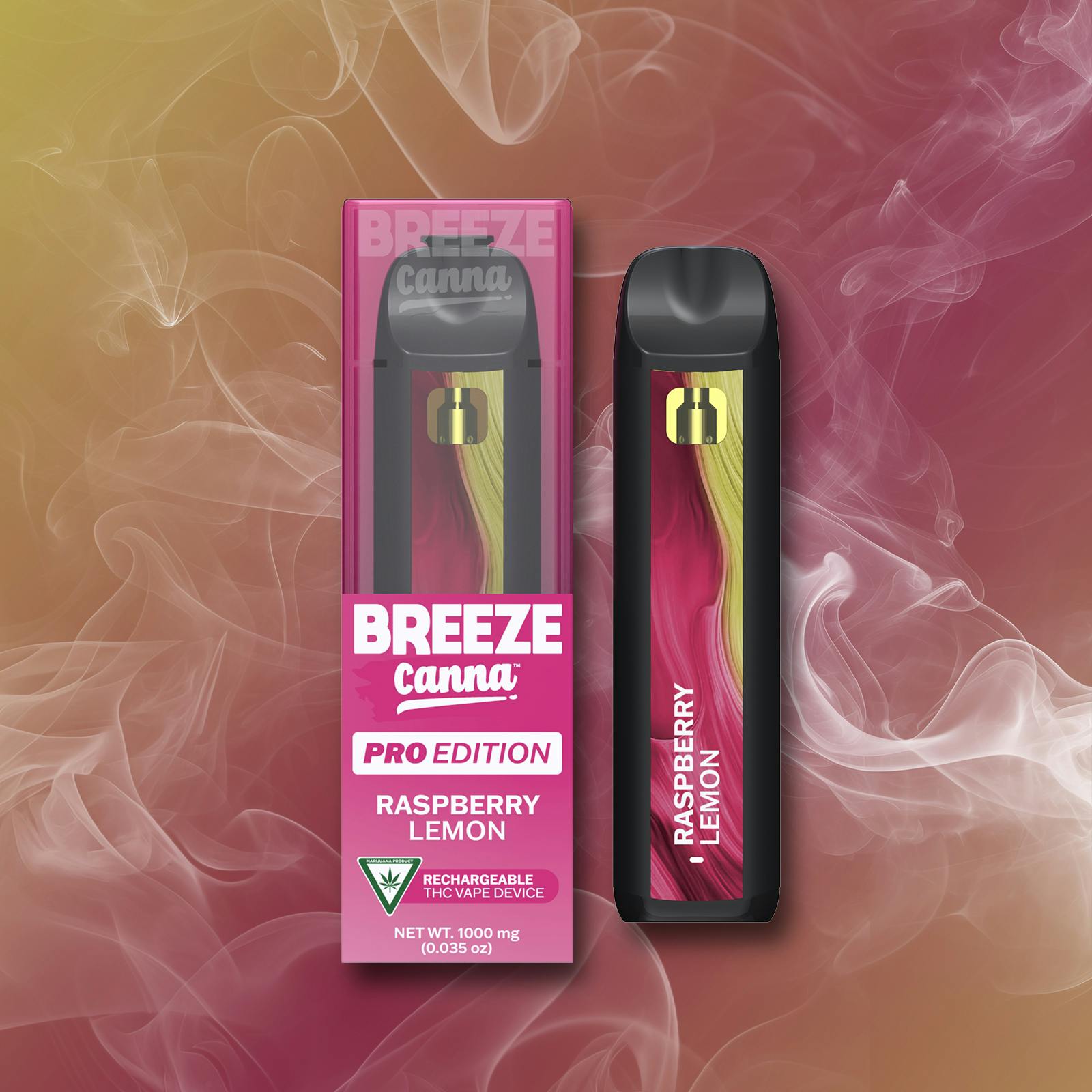 Raspberry Lemon - Synergy 1g PRO Vape Device — BREEZE Canna