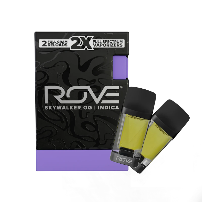 Rove Skywalker OG · 2g Melted Diamond Live Resin Vaporizer · 2x 1g (Reload), Cartridges