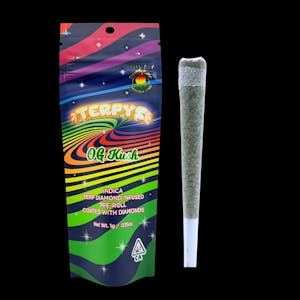 CREME DE CANNA - Creme De Canna - OG Kush 44% -Terpys - Diamond Infused Pre Roll 1g 