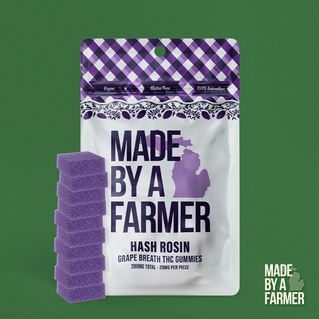 MBAF | 200mg Hash Rosin Solventless Gummy | Grape Breath by Made By A Farmer
