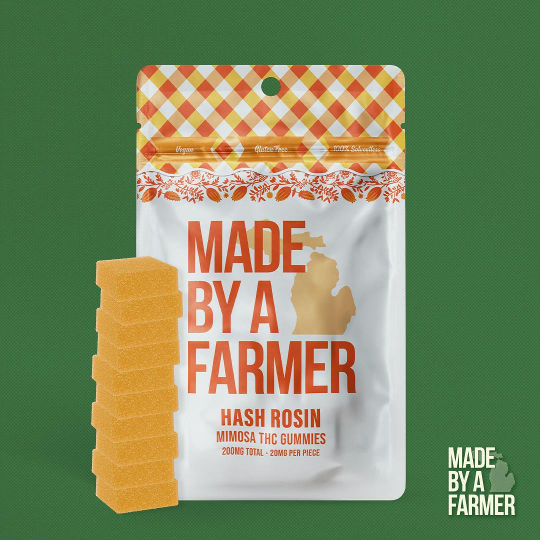 hash MBAF | 200mg Hash Rosin Solventless Gummy | Mimosa - Made By A Farmer