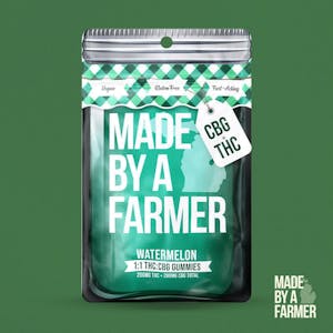 MADE BY A FARMER - Watermelon - 200mg THC + 200mg CBG (1:1) Gummies 10pcs x 20mg Made by a Farmer