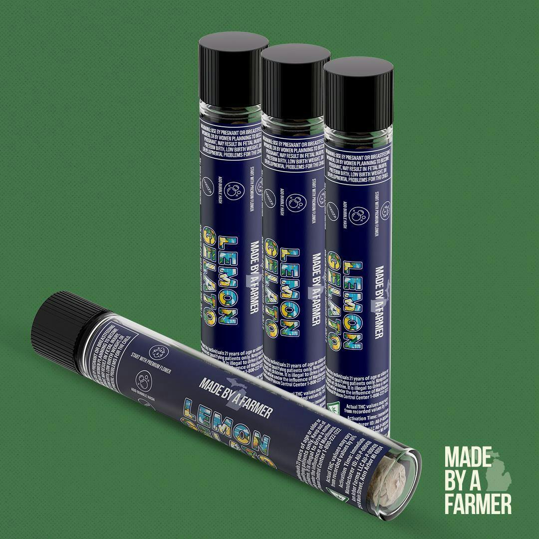 MBAF | Infused Pre Roll 1G (THC+CBG) | Lemon Gelato by Made By A Farmer