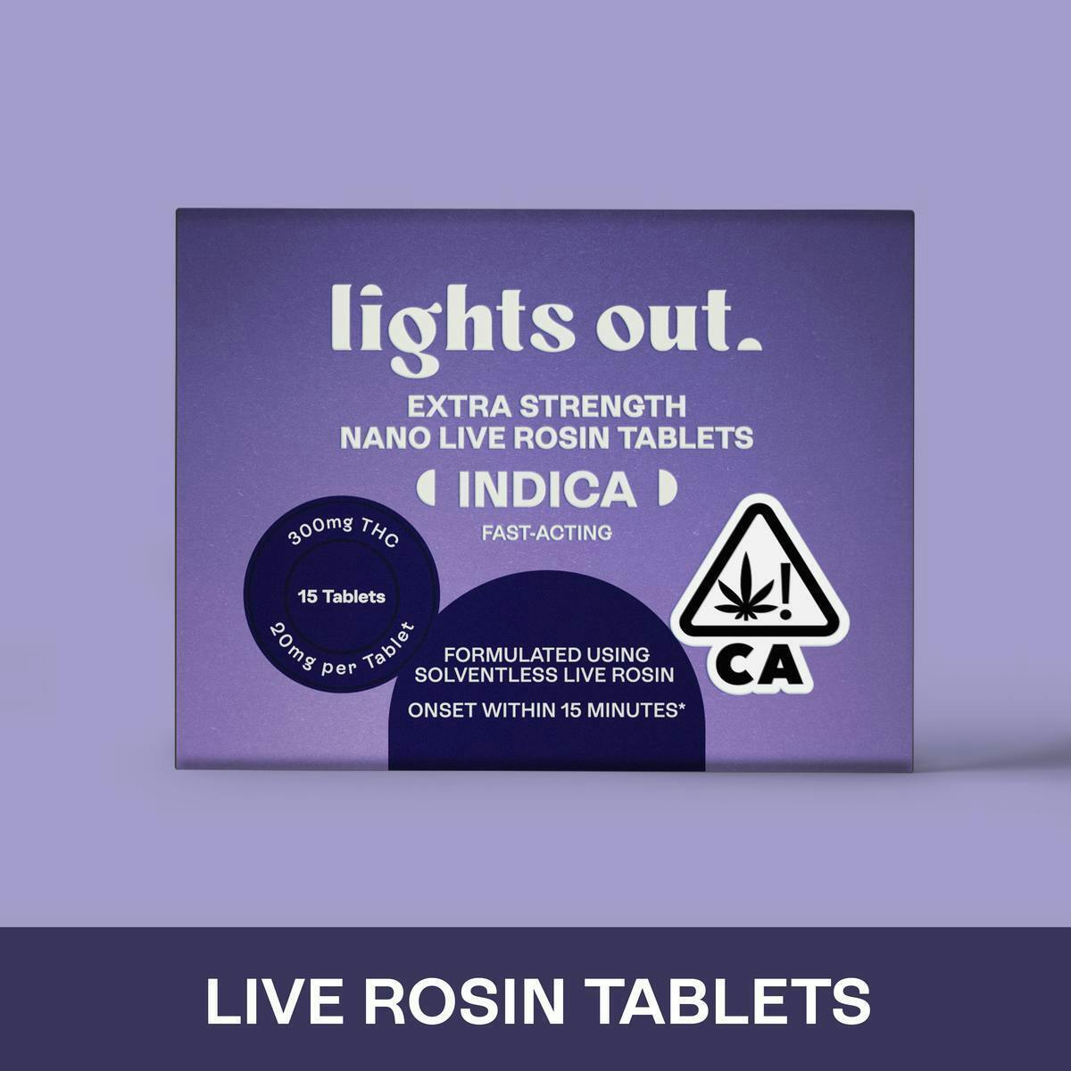 Extra Strength (Indica) Rosin Tablets 300mg
