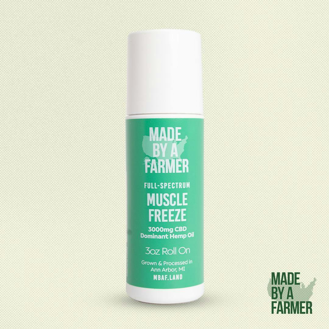 MBAF | 3,000mg CBD | Muscle Freeze Roll On by Made By A Farmer