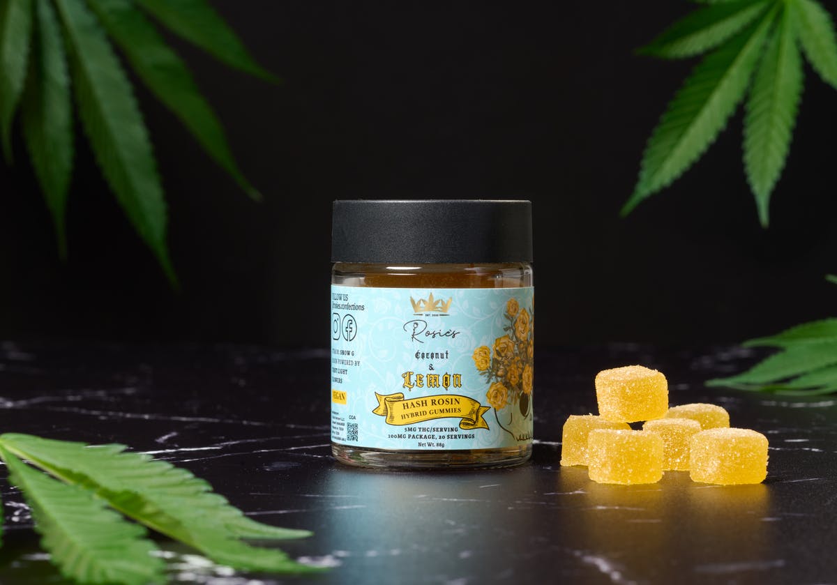 Coconut Lemon Hash Rosin Gummies - Rosie's Confections