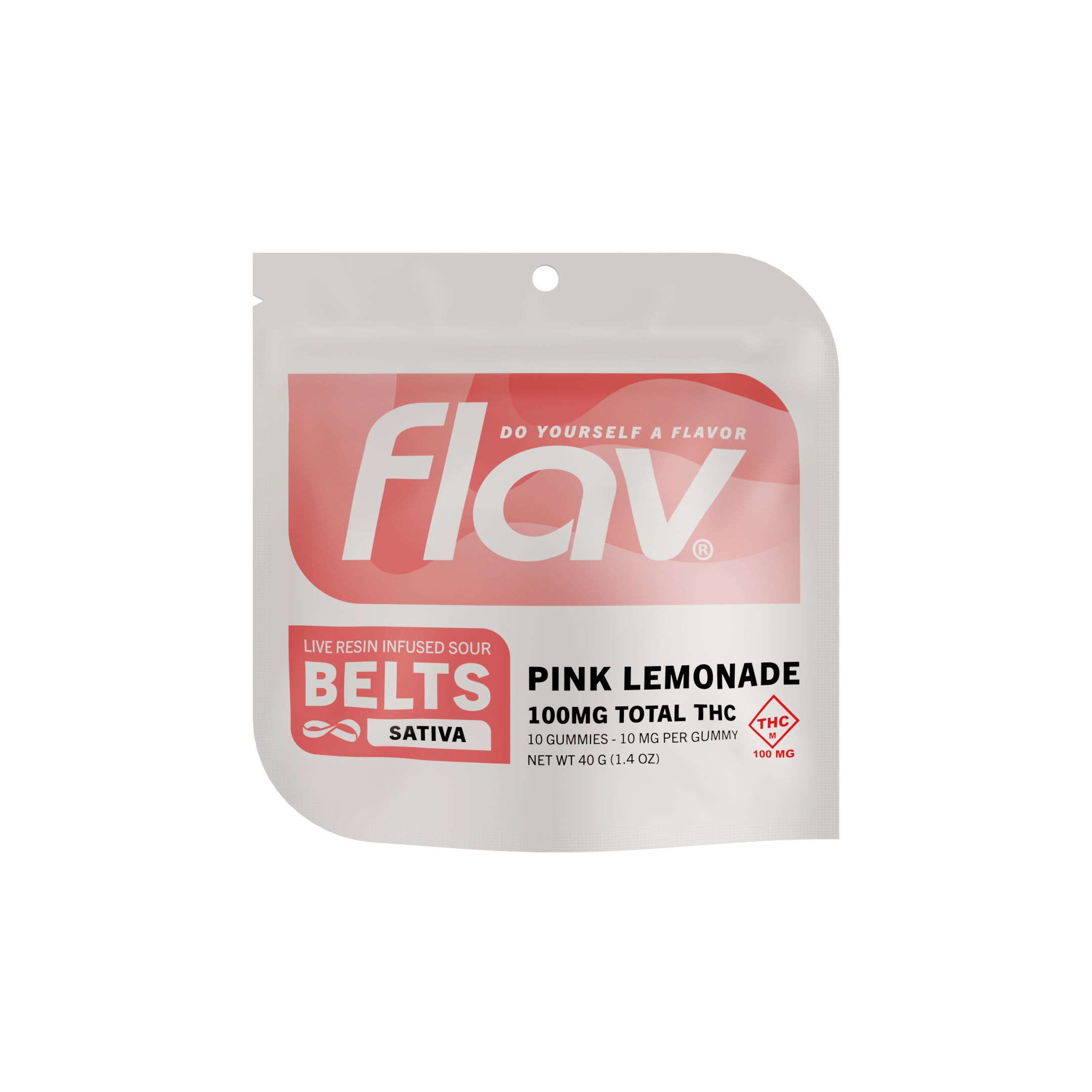 Pink Lemonade Belts - Standard Dose 100mg | 10 pack | 10mg by Flav