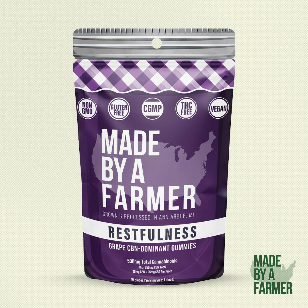 MBAF | Restfulness 500mg CBN Gummy | Grape by Made By A Farmer