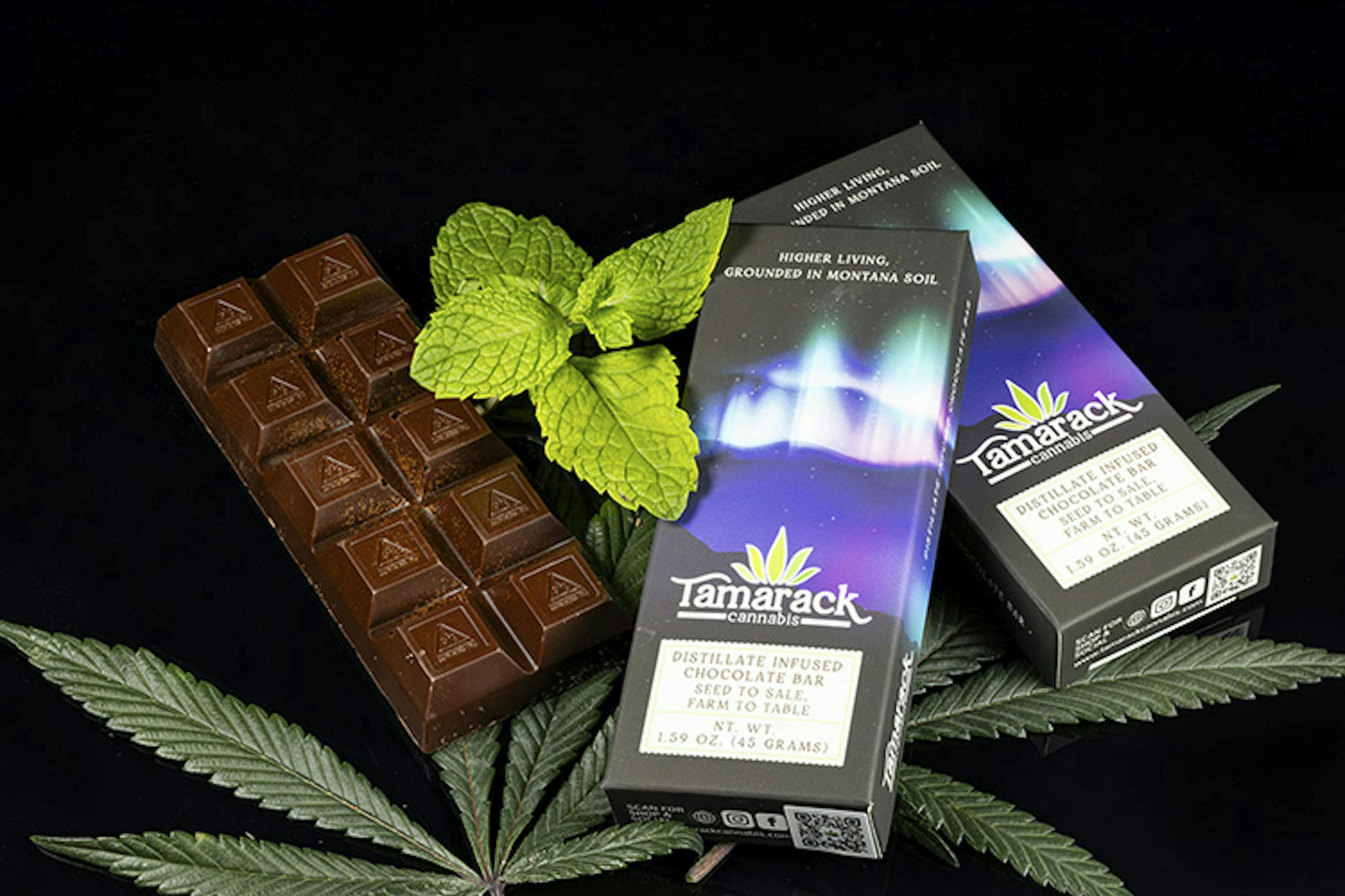 THC Mint Dark Chocolate Bar