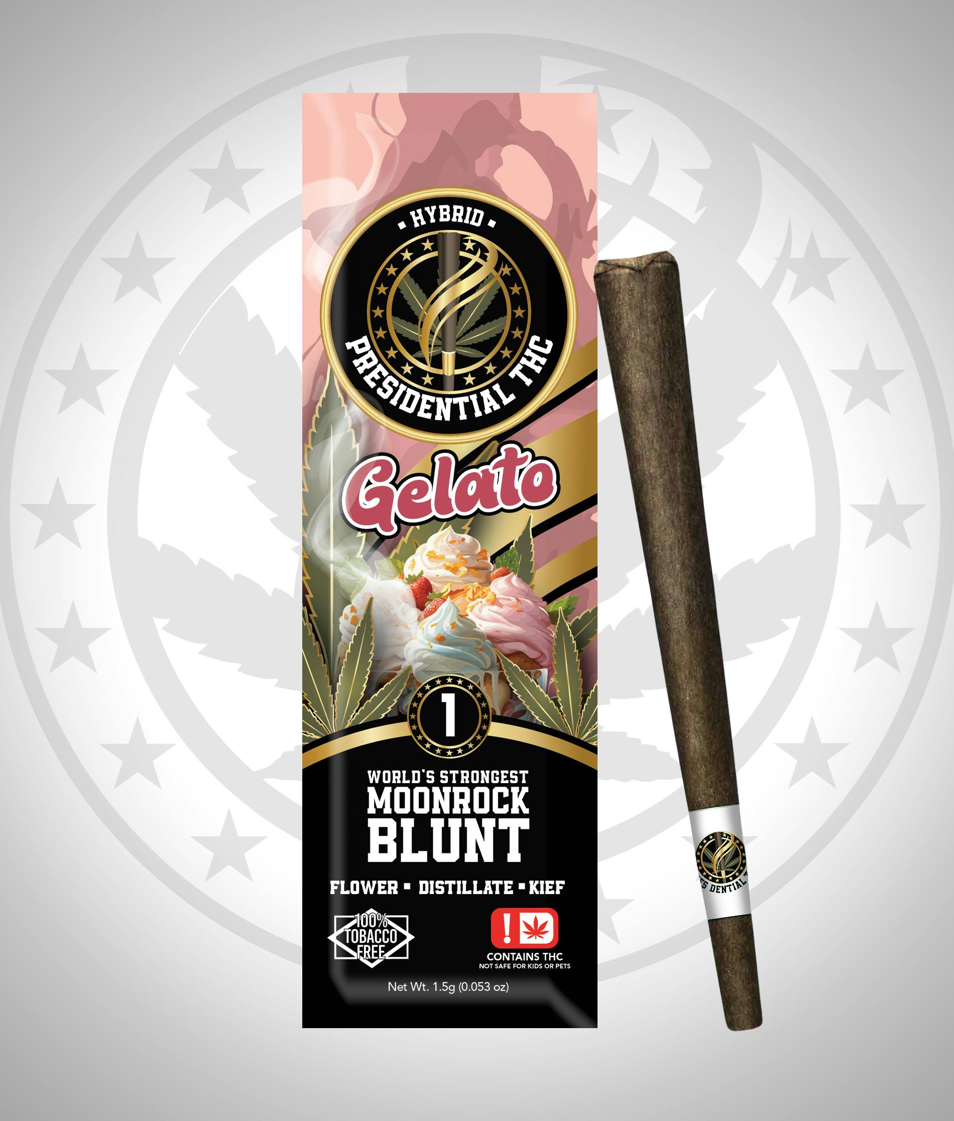 Presidential THC Moon Rock Blunt - Gelato (1.5g) - Presidential THC